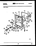 DOOR PARTS Diagram and Parts List for DW6700LW1  Frigidaire Dishwasher