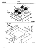 TOP / DRAWER Diagram and Parts List for FES300BEBA  Frigidaire Range