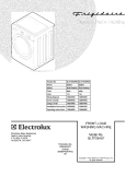 COVER Diagram and Parts List for GLTF2940FS0  Frigidaire Washer