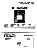 COVER Diagram and Parts List for FEB786CETC  Frigidaire Wall Oven