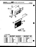 CABINET PARTS Diagram and Parts List for AH08ME2E1  Frigidaire Air Conditioner