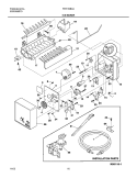 ICE MAKER Diagram and Parts List for FRT18IB4AT8  Frigidaire Refrigerator