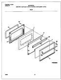 DOOR Diagram and Parts List for MEF352SFWB  Frigidaire Range