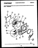 DOOR PARTS Diagram and Parts List for WDE336RBD0  Frigidaire Dryer