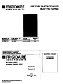 COVER Diagram and Parts List for FEF389CFSJ  Frigidaire Range