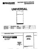 COVER Diagram and Parts List for MRT18FNCW2  Frigidaire Refrigerator