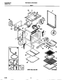 BODY Diagram and Parts List for WGF353BAWE  Frigidaire Range