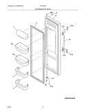 Part Location Diagram of 242038870 Frigidaire Display DOOR-REFR