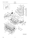 SHELVES Diagram and Parts List for EI28BS55IB0  Electrolux Refrigerator