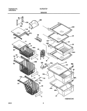 SHELVES Diagram and Parts List for GLRS237ZAW2  Frigidaire Refrigerator
