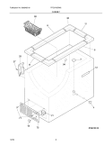 CABINET Diagram and Parts List for FFC07K0DW2  Frigidaire Freezer