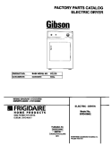 COVER Diagram and Parts List for GDE436REW0  Gibson Dryer
