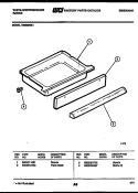 DRAWER PARTS Diagram and Parts List for KS860NKW1  Frigidaire Range