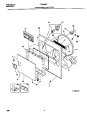 FRONT PANEL / LINT FILTER Diagram and Parts List for FDE648GFT0  Frigidaire Dryer