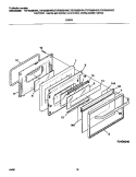 DOOR Diagram and Parts List for TGF355BHWC  Tappan Range
