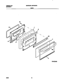 DOOR Diagram and Parts List for MGF334BGDA  Frigidaire Range