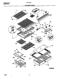 SHELVES / CONTROLS Diagram and Parts List for FRT18JRCW1  Frigidaire Refrigerator