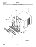 CABINET FRONT AND WRAPPER Diagram and Parts List for WAC053L7A1  Westinghouse Air Conditioner