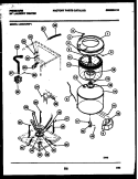 TUBS, WATER VALVE AND LID SWITCH Diagram and Parts List for LCE441PL1  Frigidaire Washer