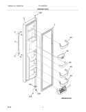 FREEZER DOOR Diagram and Parts List for PLHS68EESB1  Frigidaire Refrigerator