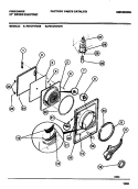 DOOR, FRONT PANEL, LINT FILTER Diagram and Parts List for F31C747CS0  Frigidaire Dryer