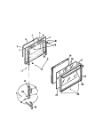 DOOR Diagram and Parts List for KF320JDW0  Frigidaire Range