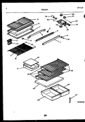 SHELVES AND SUPPORT Diagram and Parts List for TSI210JN0W  Kelvinator Refrigerator