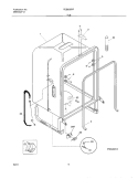 TUB Diagram and Parts List for FDB635RFS5  Frigidaire Dishwasher