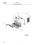 CABINET FRONT AND WRAPPER Diagram and Parts List for FAC085K7A4  Frigidaire Air Conditioner