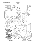 BODY Diagram and Parts List for FPGF3081KFJ  Frigidaire Range