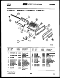 BROILER DRAWER PARTS Diagram and Parts List for 30-3658-00-02  Tappan Range