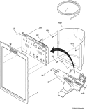 ICE & WATER DISPENSER Diagram and Parts List for EW23CS65GB3  Electrolux Refrigerator