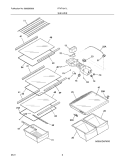 SHELVES Diagram and Parts List for FFHT1817LB4  Frigidaire Refrigerator