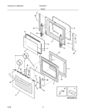 DOOR Diagram and Parts List for FED365KCA  Frigidaire Range