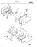 DOOR / DRAWER Diagram and Parts List for FGB500CESI  Frigidaire Wall Oven