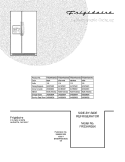 COVER Diagram and Parts List for FRS3HR35KW3  Frigidaire Refrigerator