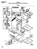 BURNER Diagram and Parts List for FGF376CESP  Frigidaire Range