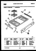 COOKTOP PARTS Diagram and Parts List for 72-3651-23-02  Tappan Range