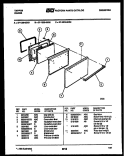 DOOR PARTS Diagram and Parts List for 37-1009-00-01  Tappan Range