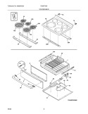 TOP/DRAWER Diagram and Parts List for EI30EF55GBB  Electrolux Range