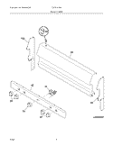 BACKGUARD Diagram and Parts List for TGF316GSA  Tappan Range