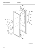 REFRIGERATOR DOOR Diagram and Parts List for WRS23W0AWB  Westinghouse Refrigerator