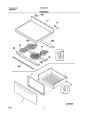 TOP / DRAWER Diagram and Parts List for FEF336ASG  Frigidaire Range