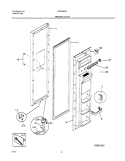 FREEZER DOOR Diagram and Parts List for FRS20ZSHB4  Frigidaire Refrigerator