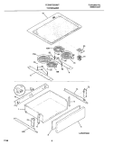TOP / DRAWER Diagram and Parts List for FES367CETC  Frigidaire Range