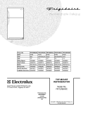 COVER Diagram and Parts List for FRT21BH8CQ1  Frigidaire Refrigerator