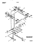 BURNER Diagram and Parts List for 30-2552-00-02  Tappan Range
