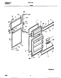 DOOR Diagram and Parts List for MRT21TNBW4  Frigidaire Refrigerator