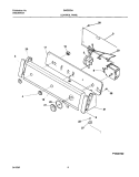 CONTROL PANEL Diagram and Parts List for SWS933AQ1  Westinghouse Washer