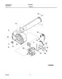 MOTOR, BLOWER Diagram and Parts List for FSE849GHS1  Frigidaire Dryer